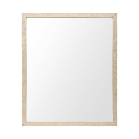 Bristol Tan 20x24 Faux Wood Frame Bathroom Vanity Mirror from Mercana - Luna Furniture