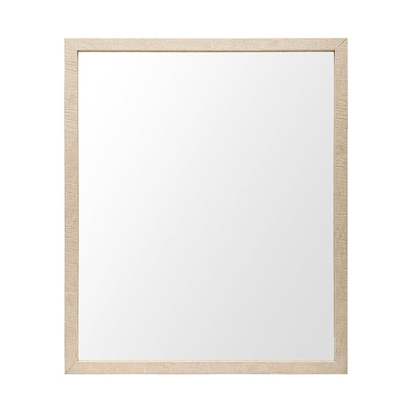 Bristol Tan 20x24 Faux Wood Frame Bathroom Vanity Mirror