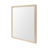 Bristol Tan 20x24 Faux Wood Frame Bathroom Vanity Mirror from Mercana - Luna Furniture