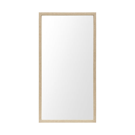 Bristol Tan 20x40 Faux Wood Frame Bathroom Vanity Mirror from Mercana - Luna Furniture