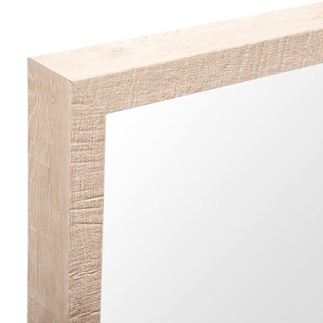 Bristol Tan 20x40 Faux Wood Frame Bathroom Vanity Mirror from Mercana - Luna Furniture