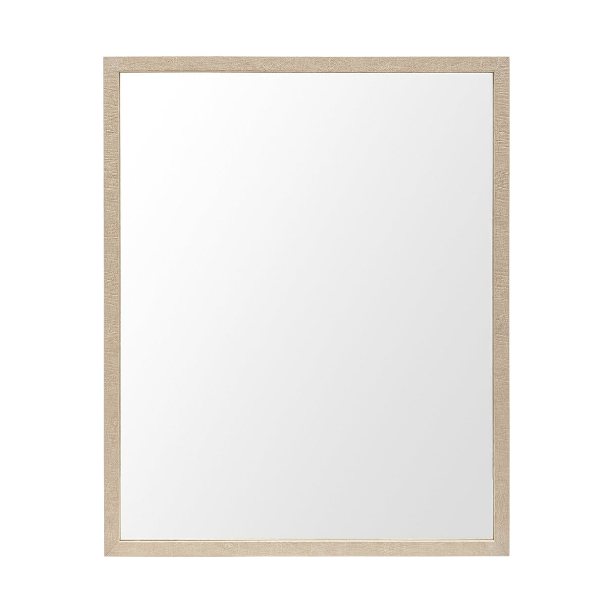 Bristol Tan 24x30" Faux Wood Frame Bathroom Vanity Mirror from Mercana - Luna Furniture