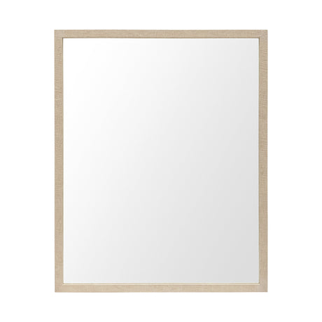 Bristol Tan 24x30" Faux Wood Frame Bathroom Vanity Mirror from Mercana - Luna Furniture
