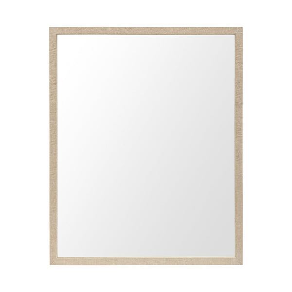 Bristol Tan 24x30" Faux Wood Frame Bathroom Vanity Mirror