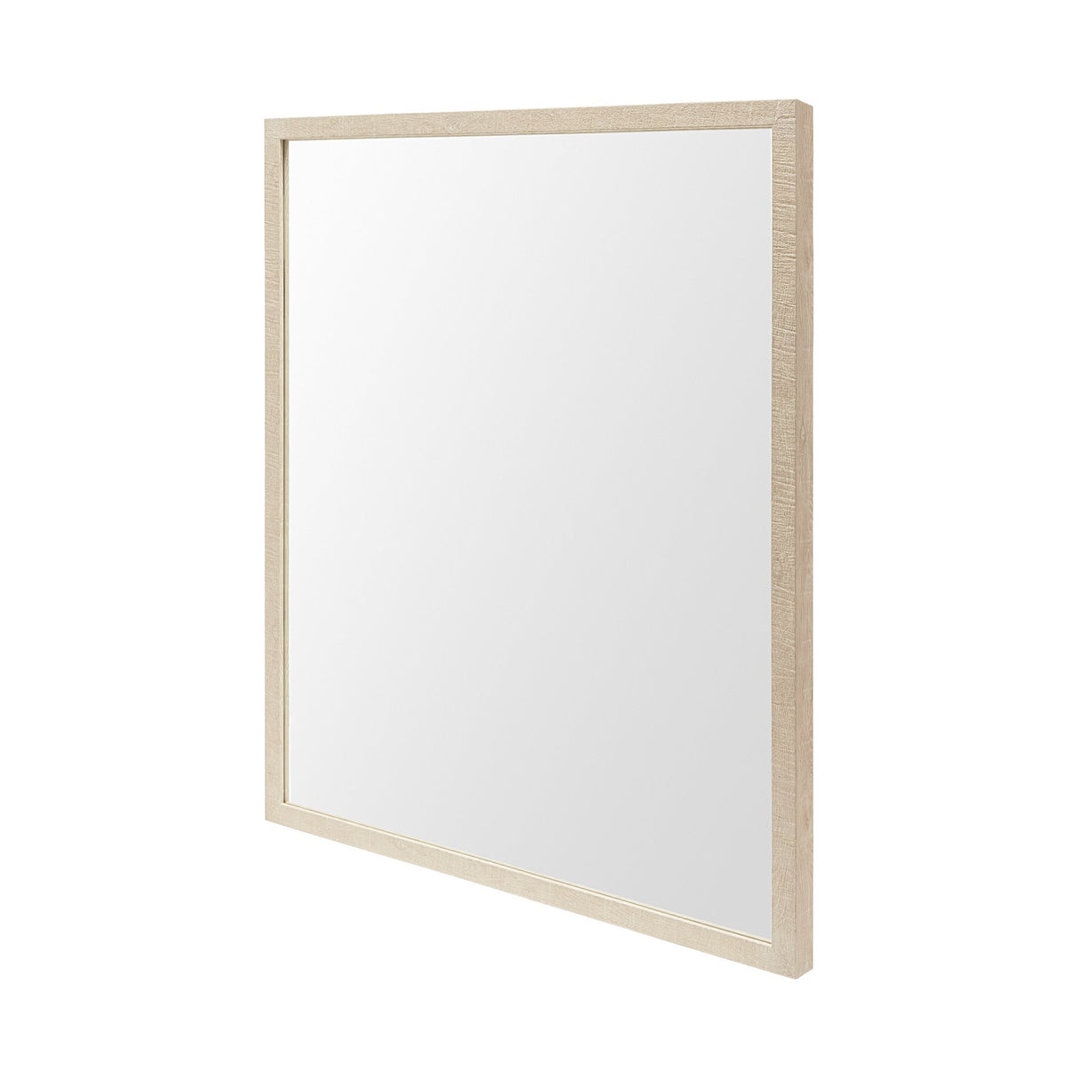 Bristol Tan 24x30" Faux Wood Frame Bathroom Vanity Mirror from Mercana - Luna Furniture