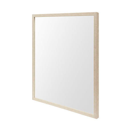 Bristol Tan 24x30" Faux Wood Frame Bathroom Vanity Mirror from Mercana - Luna Furniture