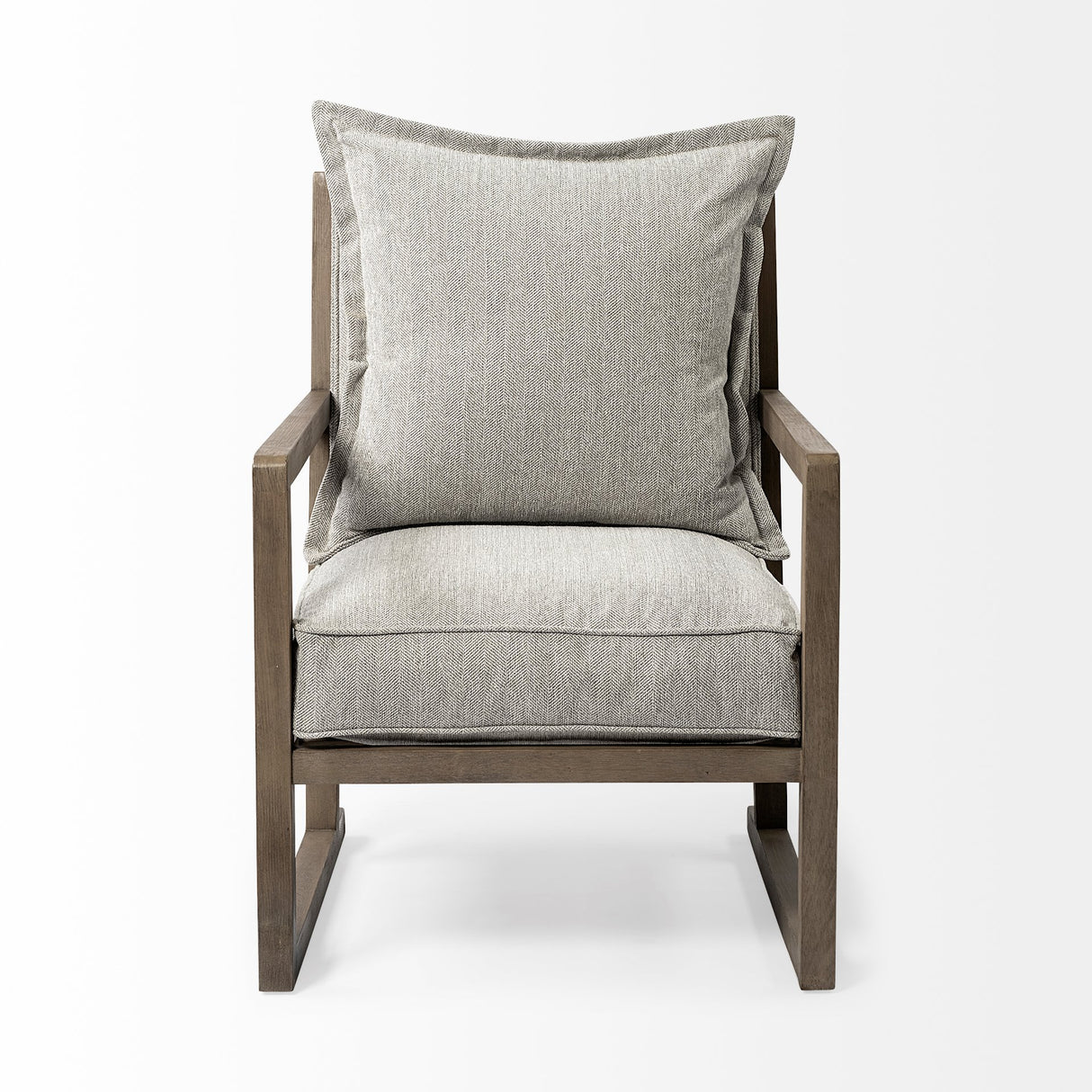 Sherlock Frost Gray Wood Frame Accent Chair from Mercana - Luna Furniture