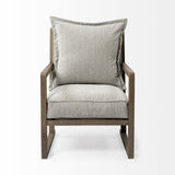 Sherlock Frost Gray Wood Frame Accent Chair from Mercana - Luna Furniture