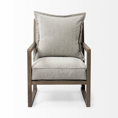Sherlock Frost Gray Wood Frame Accent Chair from Mercana - Luna Furniture