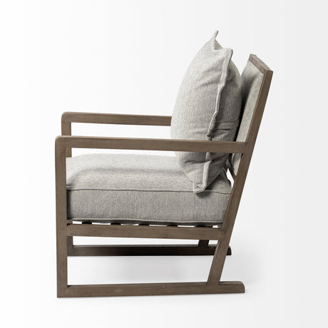 Sherlock Frost Gray Wood Frame Accent Chair from Mercana - Luna Furniture