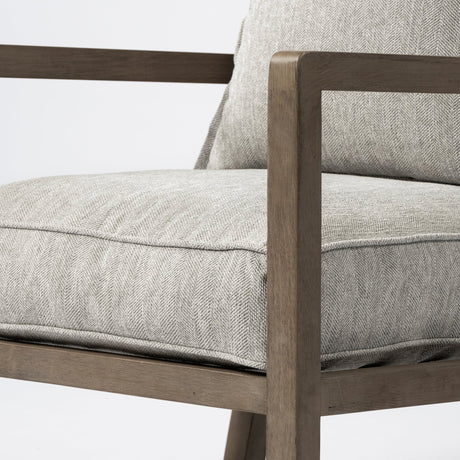 Sherlock Frost Gray Wood Frame Accent Chair from Mercana - Luna Furniture
