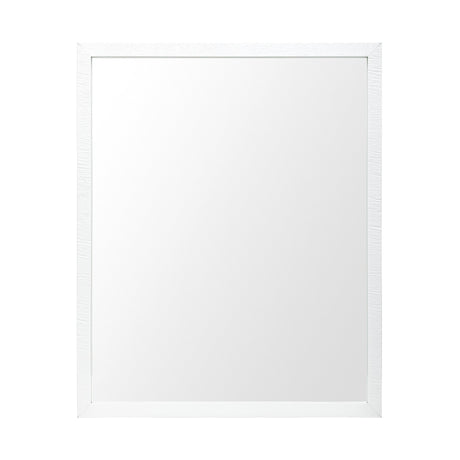 Bristol White 24x30 Faux Wood Frame Bathroom Vanity Mirror from Mercana - Luna Furniture
