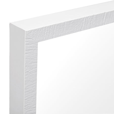 Bristol White 24x30 Faux Wood Frame Bathroom Vanity Mirror from Mercana - Luna Furniture