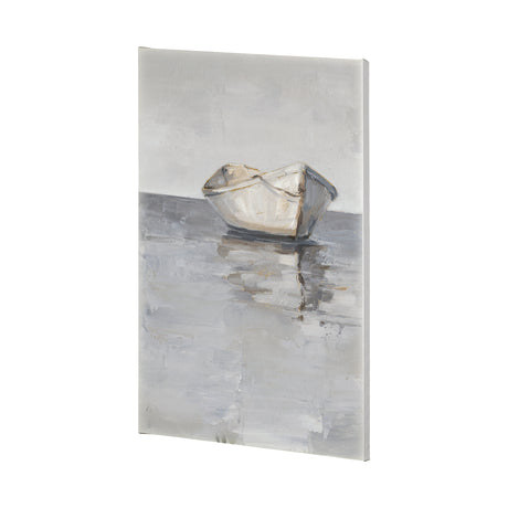 Boat on the Horizon I by Ethan Harper a Hand Embellished Textured Canvas from Mercana - Luna Furniture