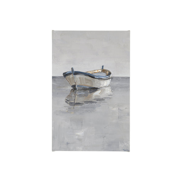 Boat on the Horizon II by Ethan Harper a Hand Embellished Textured Canvas