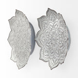 Miranda Set of 2 Stamped Metal Lotus Flower Wall Decor from Mercana - Luna Furniture