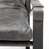 Hornet II Black Leather Body Metal Frame Accent Chair from Mercana - Luna Furniture
