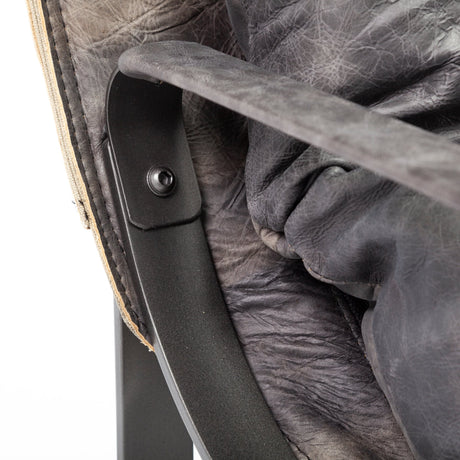 Hornet II Black Leather Body Metal Frame Accent Chair from Mercana - Luna Furniture