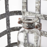 Margaret Wall Mounted Basket w Glass Bottle for Botanicals or Floral from Mercana - Luna Furniture