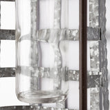 Margaret Wall Mounted Basket w Glass Bottle for Botanicals or Floral from Mercana - Luna Furniture