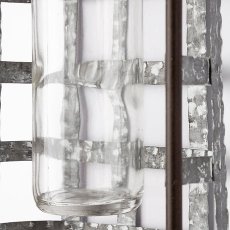 Margaret Wall Mounted Basket w Glass Bottle for Botanicals or Floral from Mercana - Luna Furniture