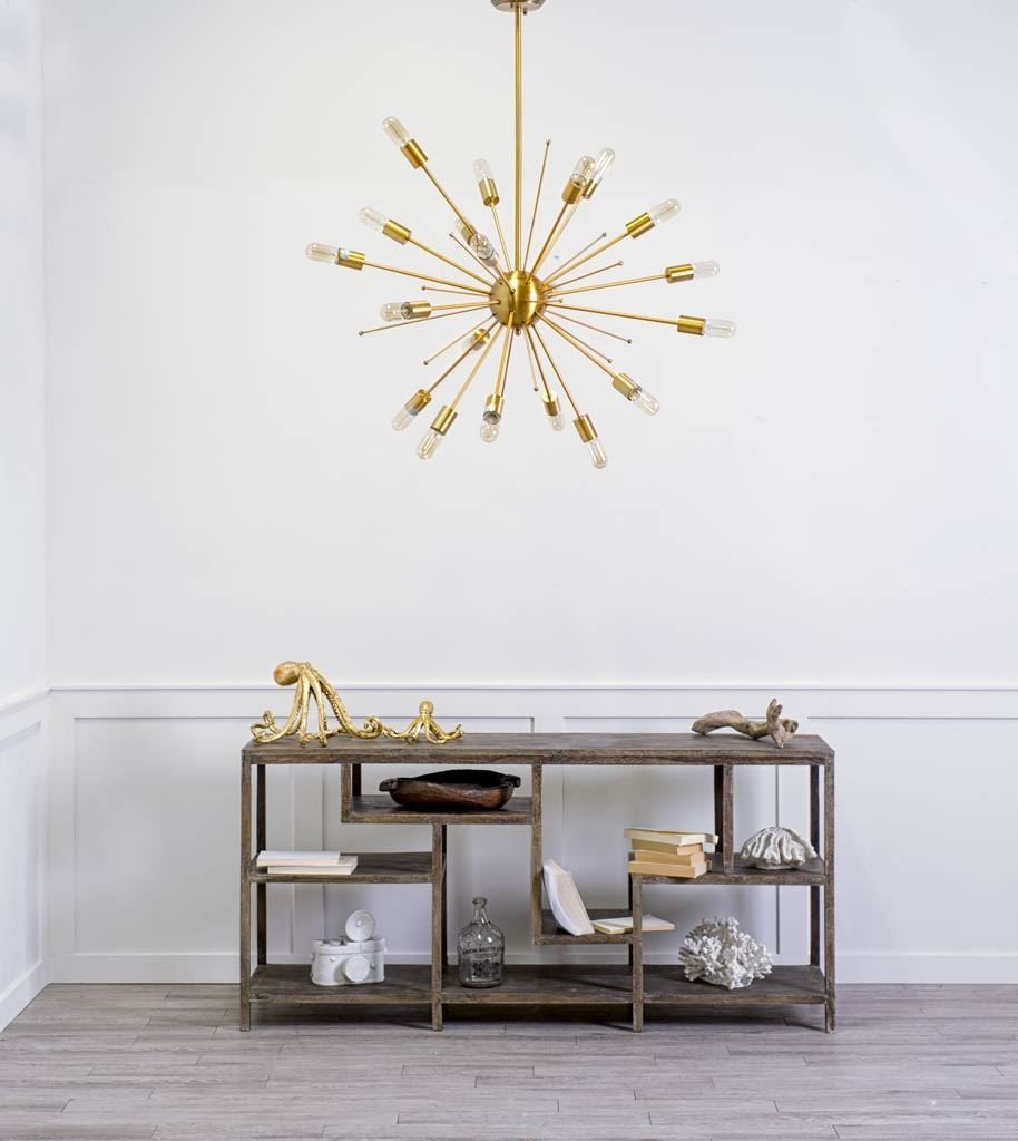 Edisonna II (38"D) Gold Sputnik Twenty Bulb Chandelier from Mercana - Luna Furniture