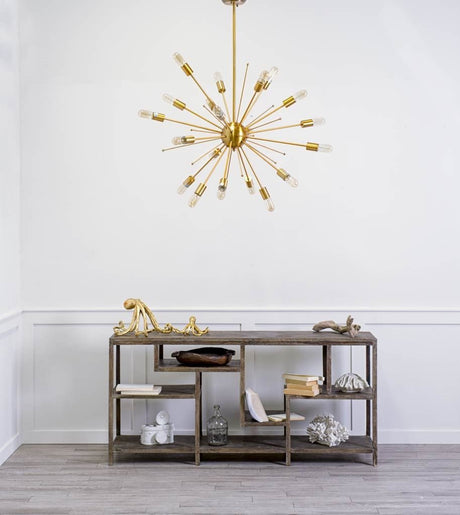 Edisonna II (38"D) Gold Sputnik Twenty Bulb Chandelier from Mercana - Luna Furniture