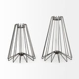 Madeline II Large Gunmetal Gray Metal Glass Test Tube Vase from Mercana - Luna Furniture