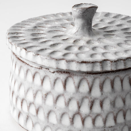 Azul (Small) 5L x 5W Gray Ceramic Detailed Decorative Box from Mercana - Luna Furniture