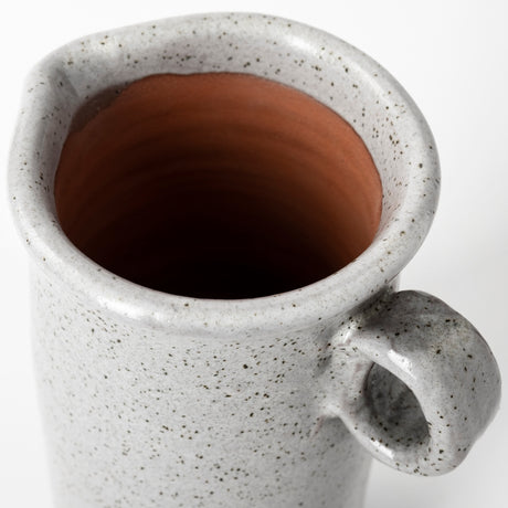 Frieda Small Freckled Gray Ceramic Jug from Mercana - Luna Furniture