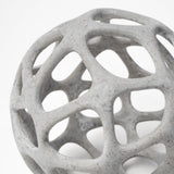 Spiro 6L x 6W Off-White Hollow Decorative Orb from Mercana - Luna Furniture