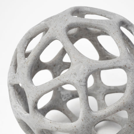 Spiro 6L x 6W Off-White Hollow Decorative Orb from Mercana - Luna Furniture