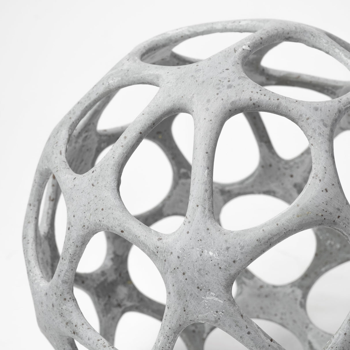 Spiro 7L x 7W Off-White Hollow Decorative Orb from Mercana - Luna Furniture