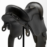 Colt III 8L x 9W Black Equestrian-Inspired English Horse Saddle from Mercana - Luna Furniture