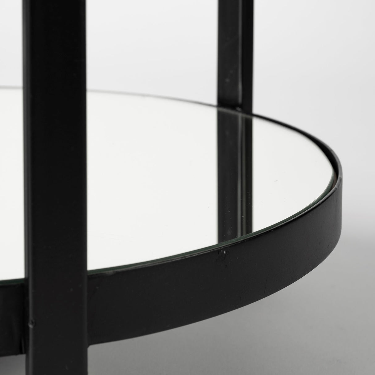 Eleonore Black Metal Frame Two-Tier w/Glass Shelves Bar Cart from Mercana - Luna Furniture