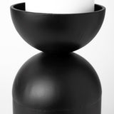 Alex Small Black Metal Cylindrical Table Candle Holder from Mercana - Luna Furniture