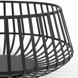Emilio Set of 2 Black Metal Slated Bowls from Mercana - Luna Furniture