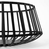 Emilio Set of 2 Black Metal Slated Bowls from Mercana - Luna Furniture
