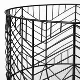 Idris Set of 2 Black Metal Geometric Mesh Bowls from Mercana - Luna Furniture