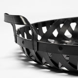 Lito (Set of 2) Black Woven Metal Round Serving Trays from Mercana - Luna Furniture