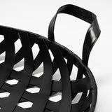 Lito (Set of 2) Black Woven Metal Round Serving Trays from Mercana - Luna Furniture
