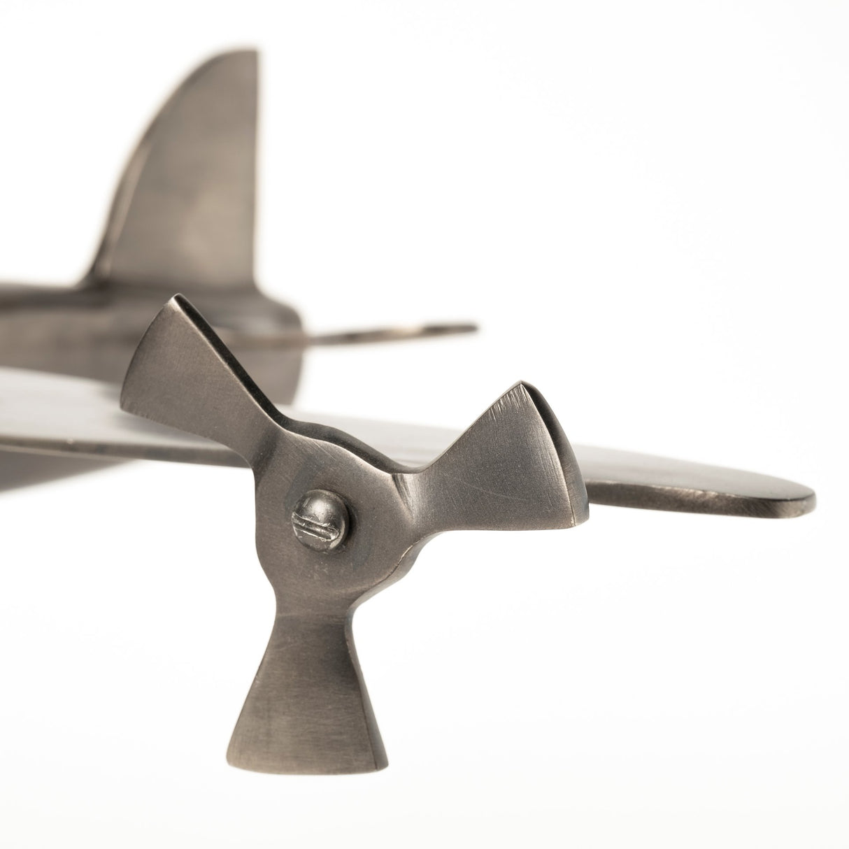 Maverick I 12L x 16W Gray Metal Bomber Plane from Mercana - Luna Furniture