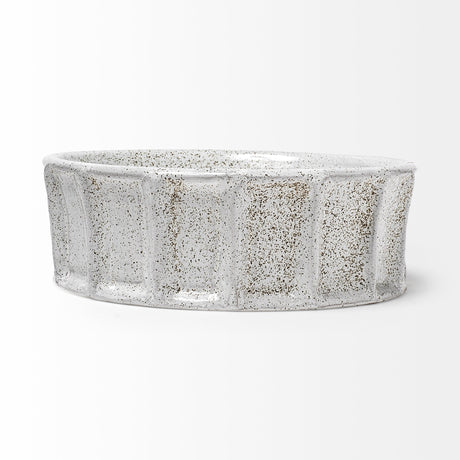 Silone (Small) 9L x 9W White Ceramic Bowl from Mercana - Luna Furniture