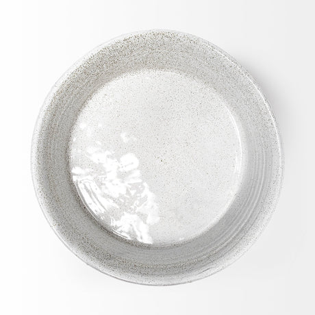 Silone (Large) 16L x 16W White Ceramic Bowl from Mercana - Luna Furniture