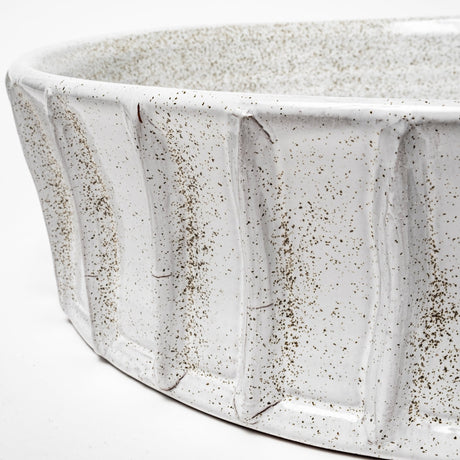 Silone (Large) 16L x 16W White Ceramic Bowl from Mercana - Luna Furniture