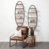 Metort Wood and Metal Wall Shelf from Mercana - Luna Furniture