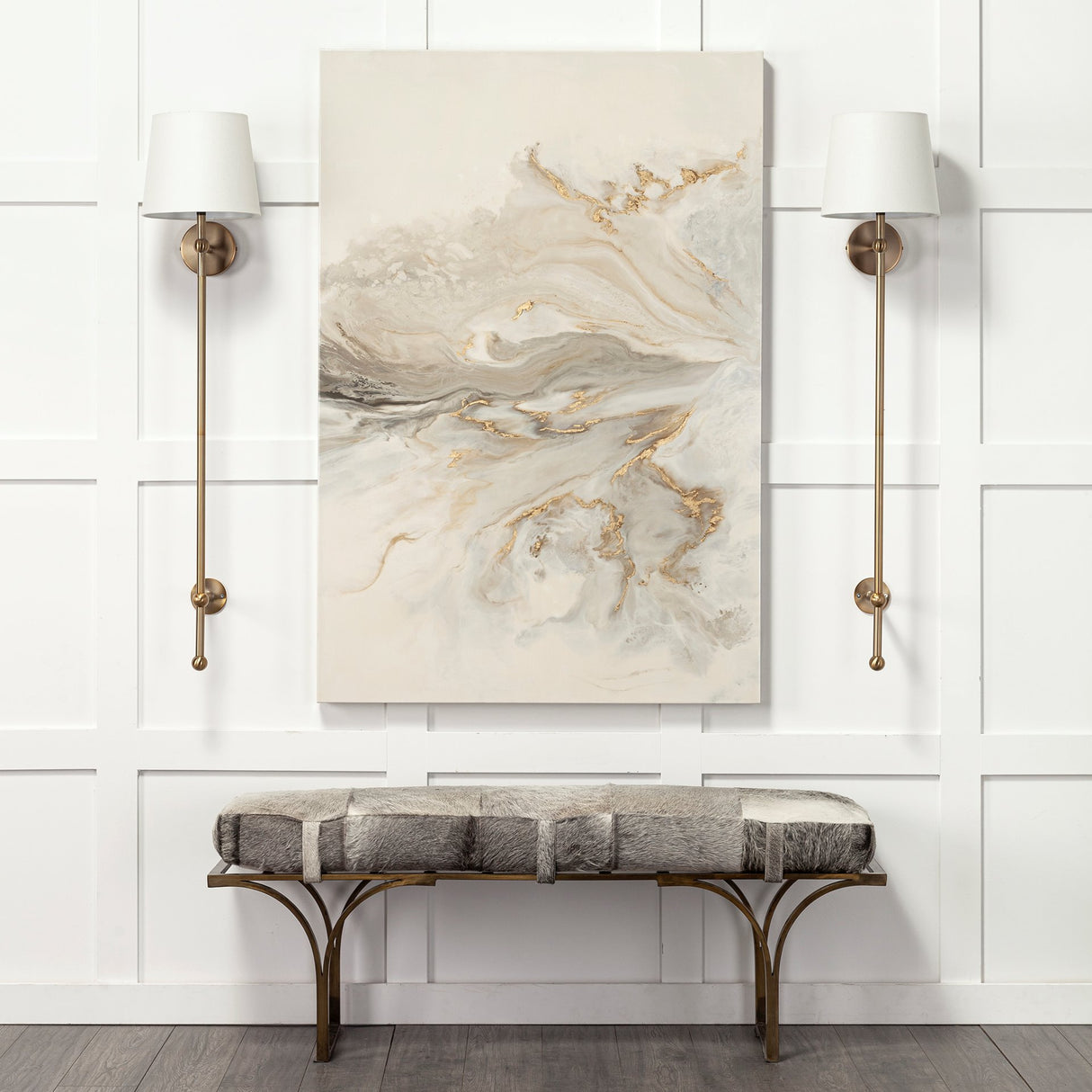 Confluence by Corrie LaVelle a Hand Embellished Textured Canvas from Mercana - Luna Furniture