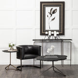 Pinera 37"x33" Black Slate With Iron Base Coffee Table from Mercana - Luna Furniture