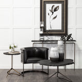Omega I Small Black Metal Stacked Ring Table Candle Holder from Mercana - Luna Furniture