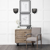 Carollan II (Large) 9L x 9W Black Geometric Wood Ball Jack from Mercana - Luna Furniture